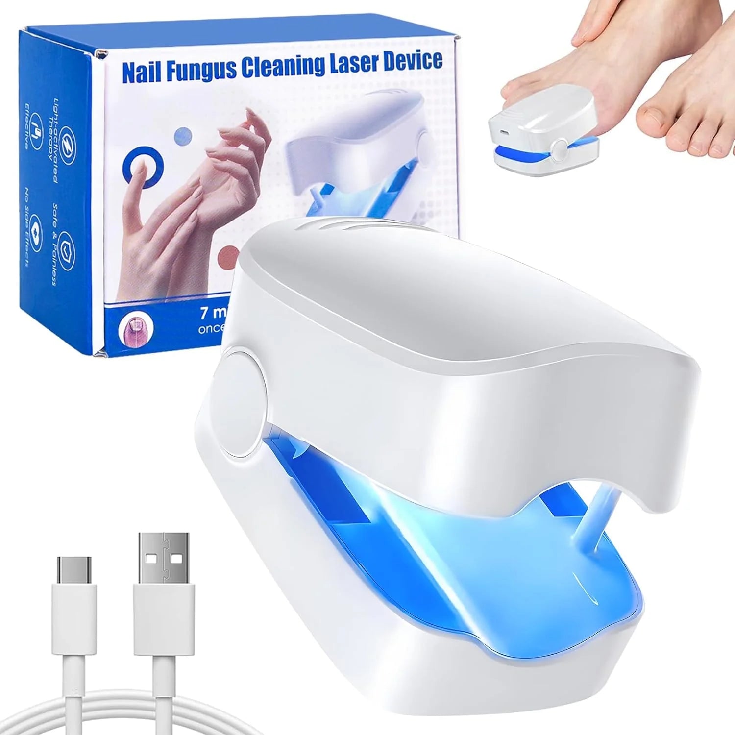 Rechargeable Nail Care Device | Portable LED Nail Care Tool for Hands & Feet
