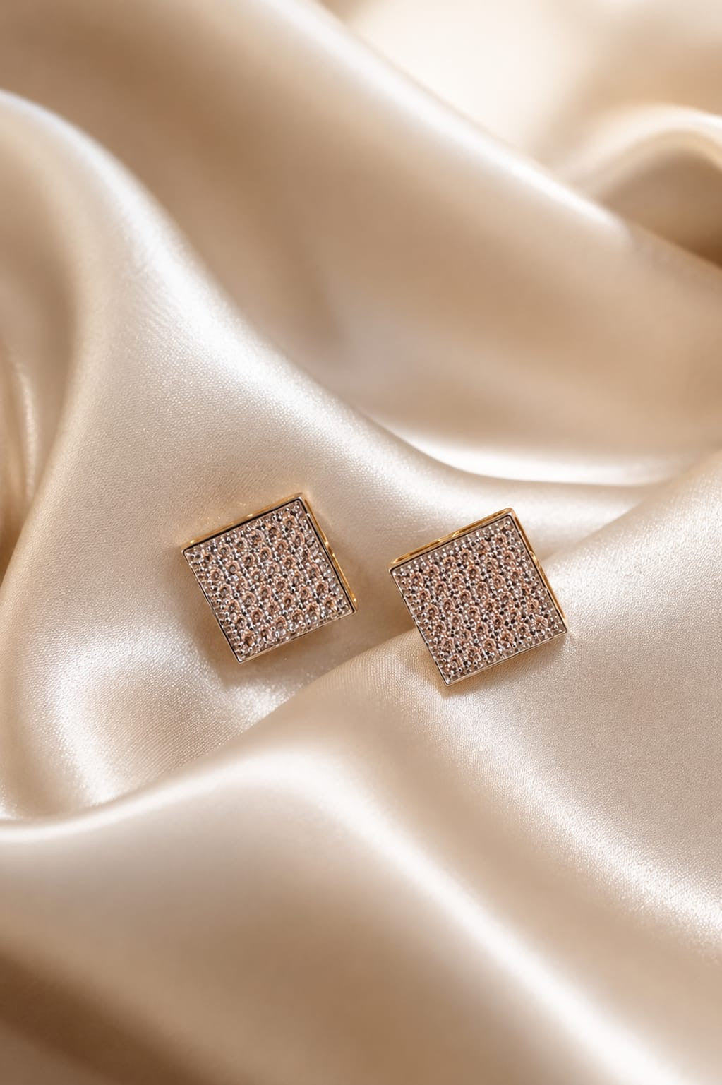 Aurelia Pavé Square Studs