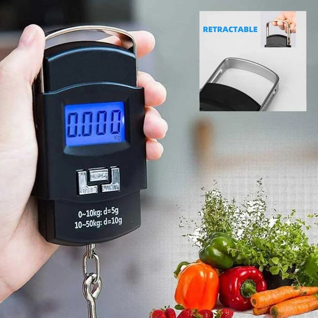 Portable Digital Luggage Weighing Scale | 50kg Hanging Weight Scale