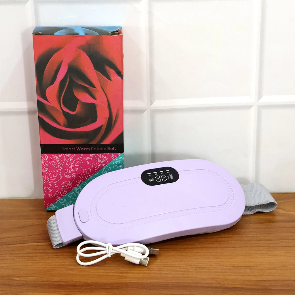 Rechargeable Heating & Vibration Waist Belt | Smart Menstrual Pain Relief Belt