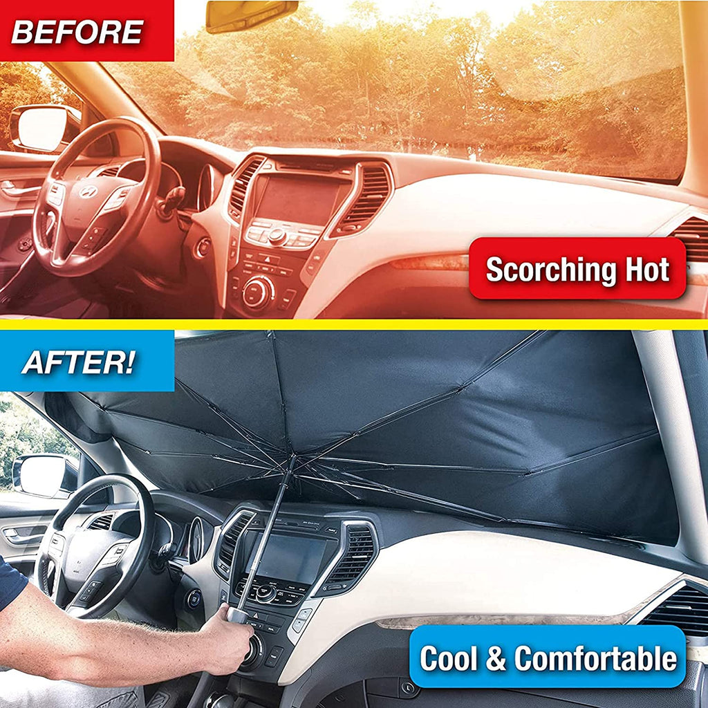 Car Windshield Sun Shade Umbrella | Foldable Heat Protection Cover