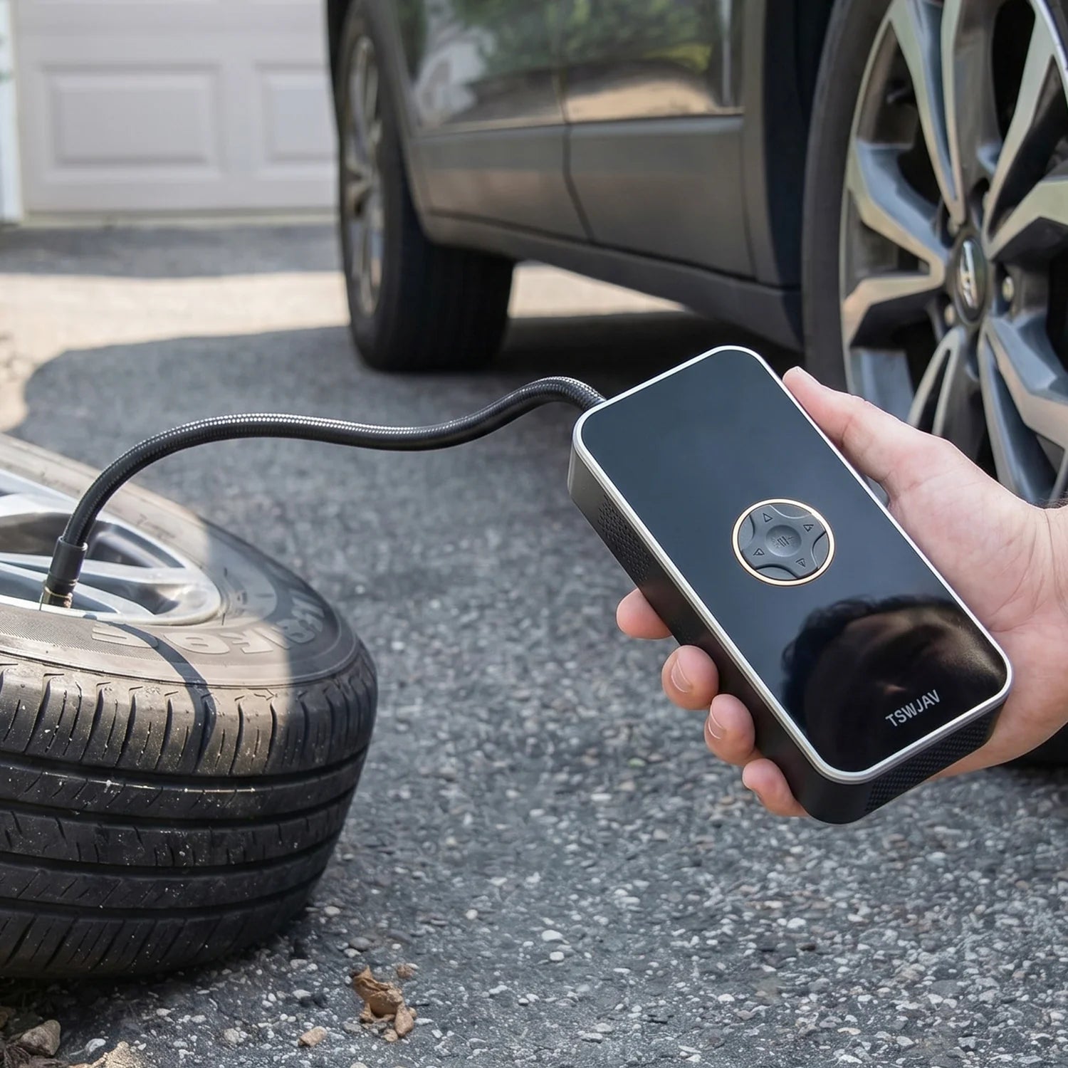 Portable Electric Tyre Air Pump | Wireless Digital Air Compressor