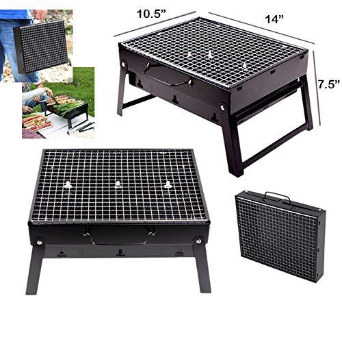 Portable Charcoal BBQ Grill | Foldable Barbecue Grill with Carry Handle