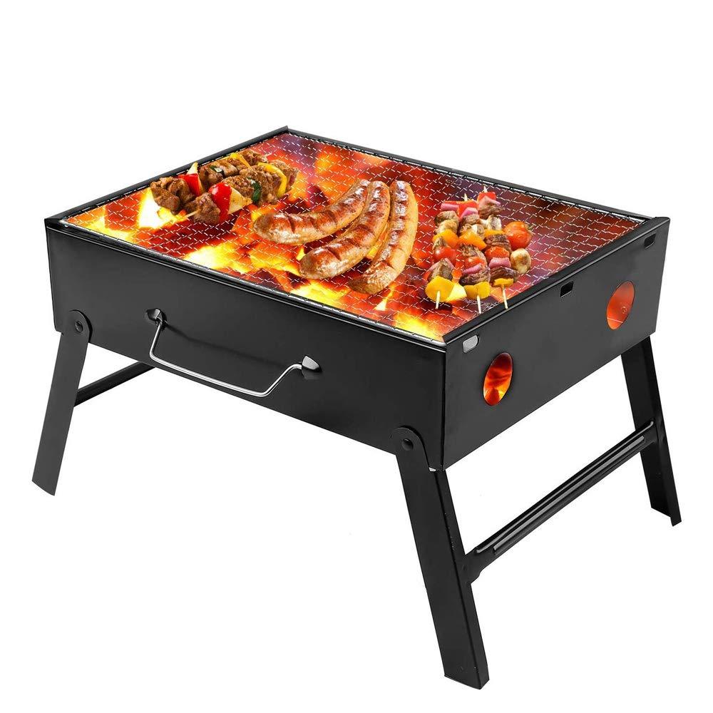 Portable Charcoal BBQ Grill | Foldable Barbecue Grill with Carry Handle