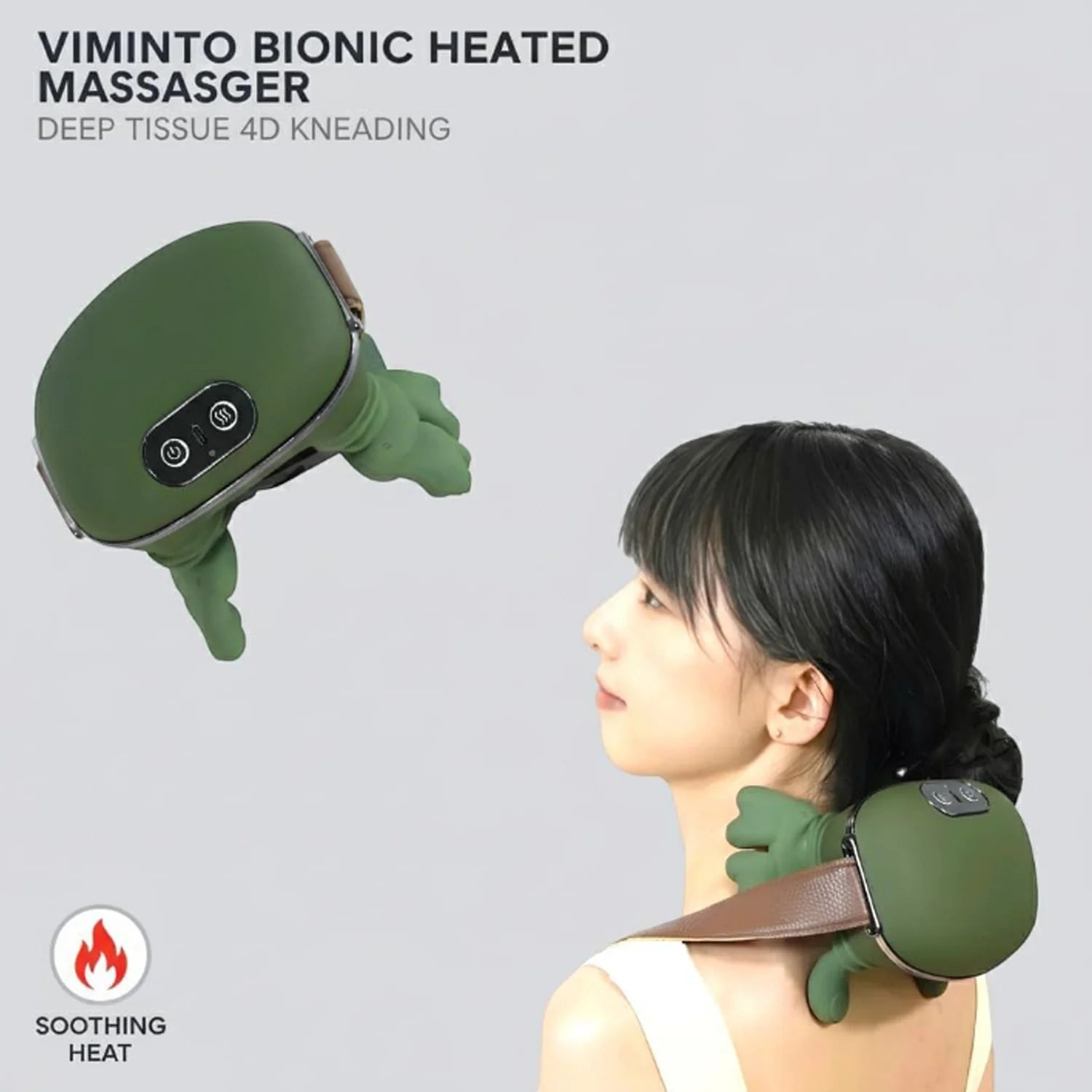 Rechargeable Neck & Shoulder Massager | Heating Kneading Massage Belt
