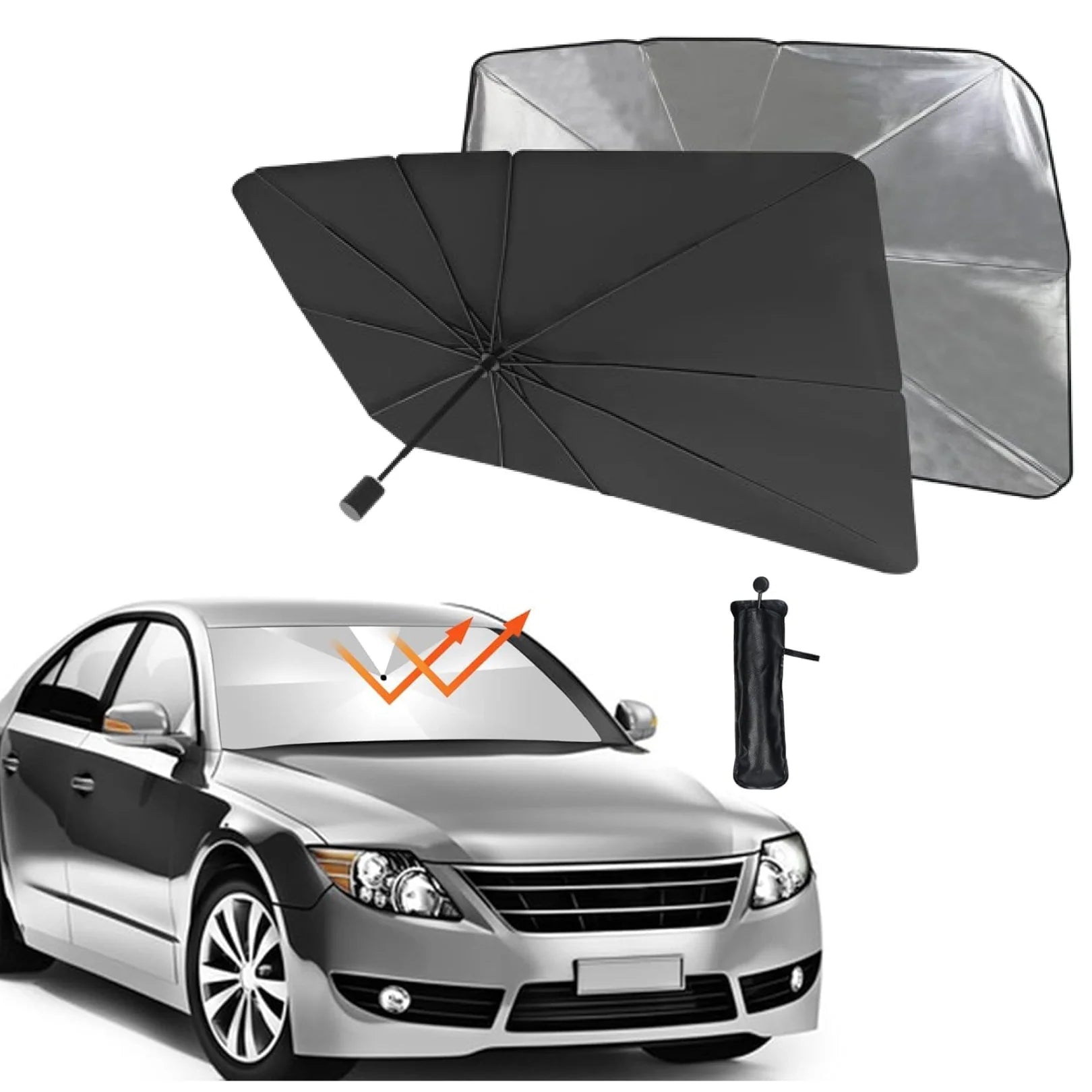 Car Windshield Sun Shade Umbrella | Foldable Heat Protection Cover