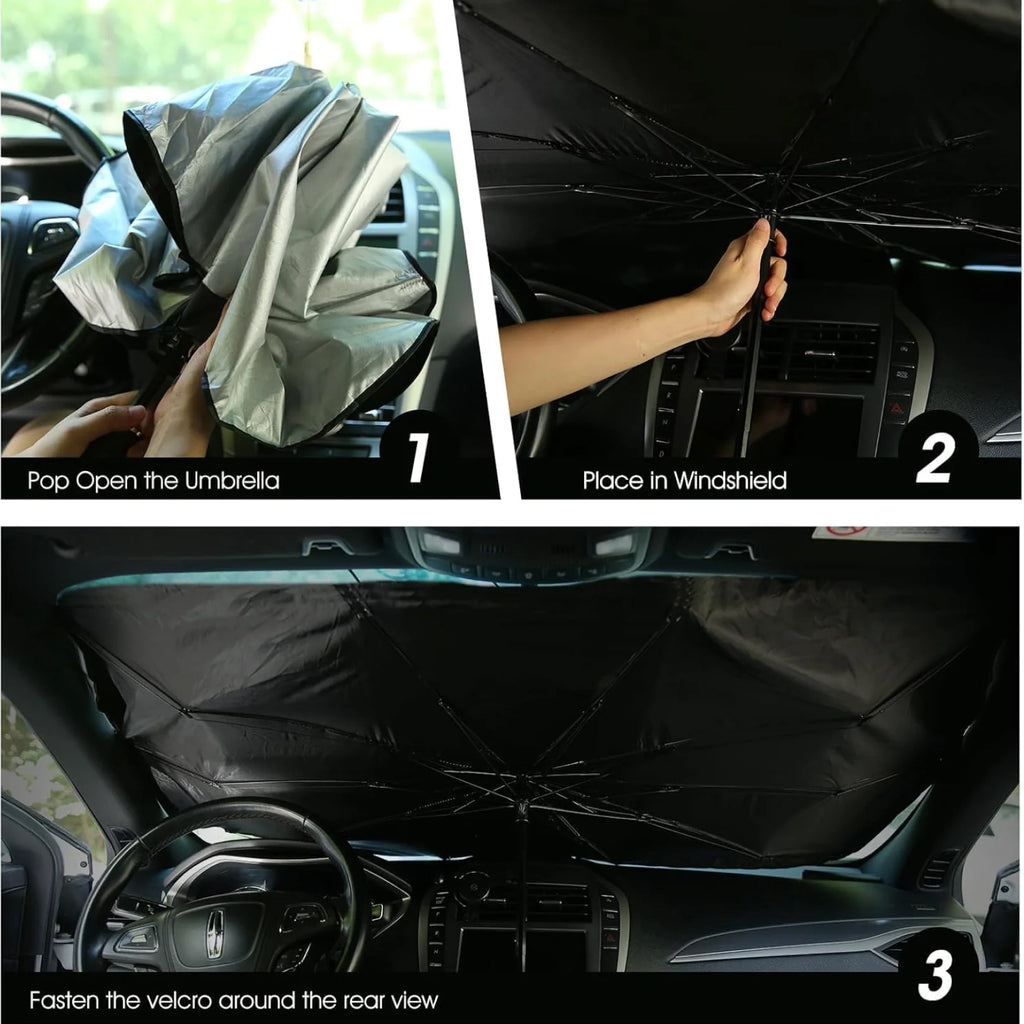 Car Windshield Sun Shade Umbrella | Foldable Heat Protection Cover