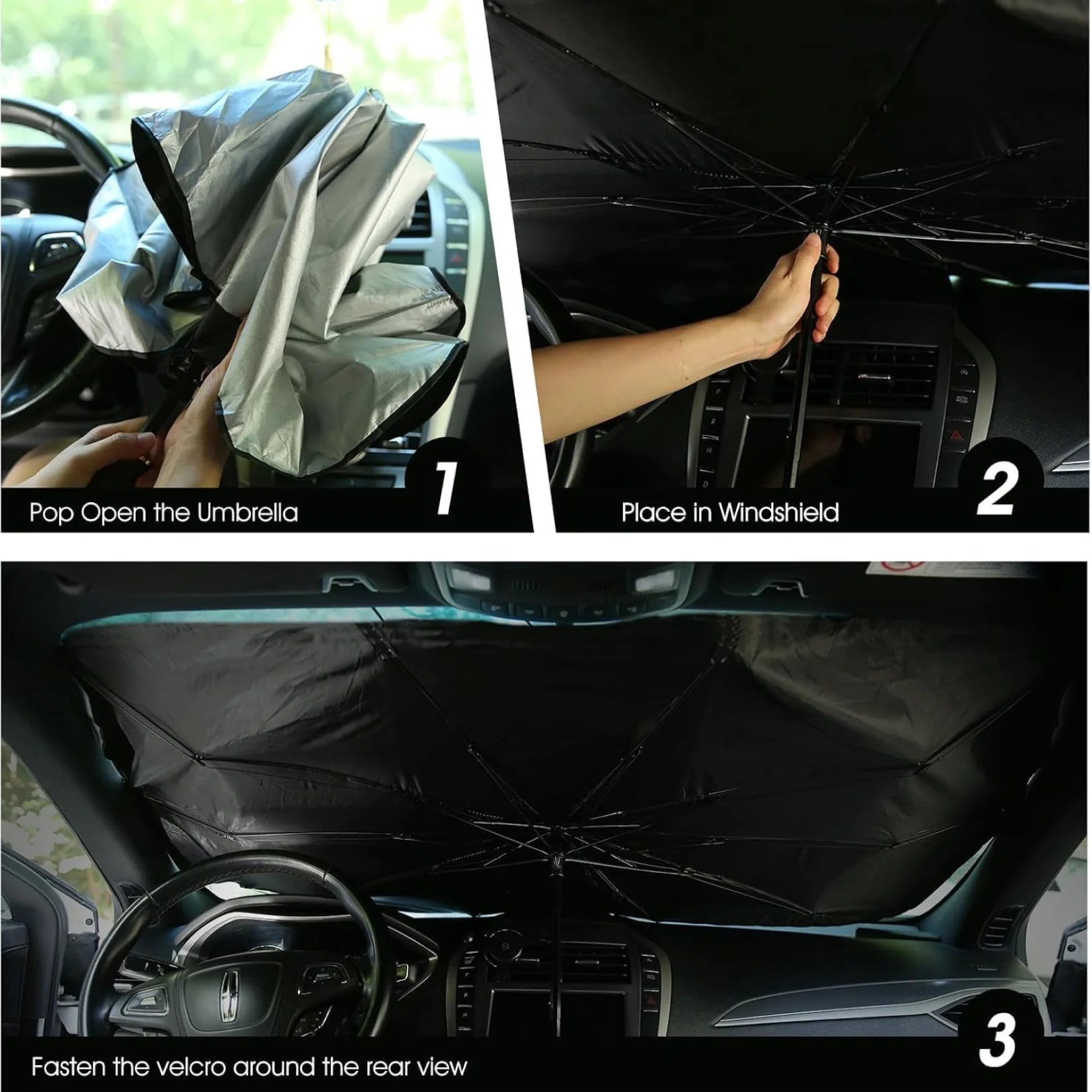 Car Windshield Sun Shade Umbrella | Foldable Heat Protection Cover