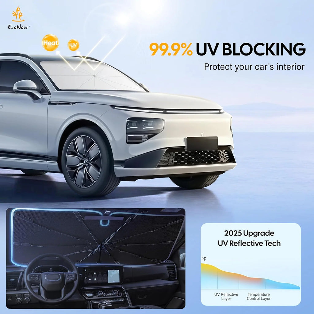 Car Windshield Sun Shade Umbrella | Foldable Heat Protection Cover