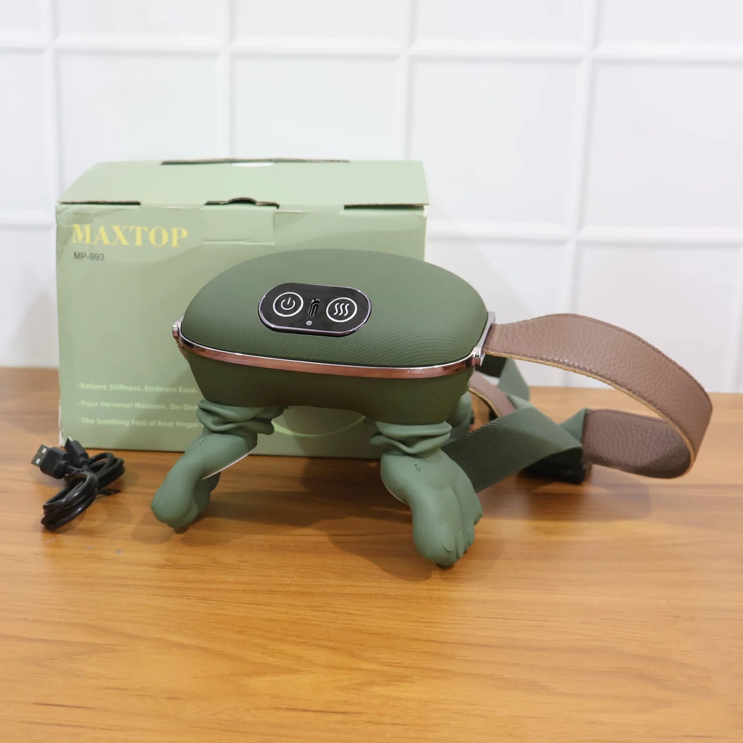 Rechargeable Neck & Shoulder Massager | Heating Kneading Massage Belt
