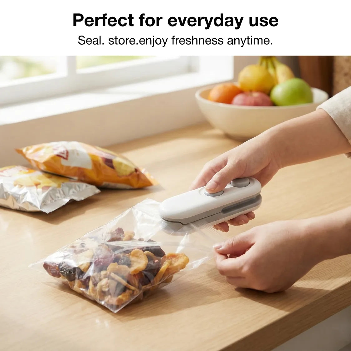2-in-1 Mini Bag Sealer & Cutter | USB Rechargeable Heat Sealer