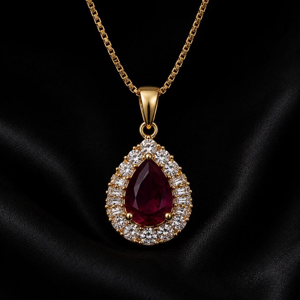 Ruby Royale Elegance Jewelry Set