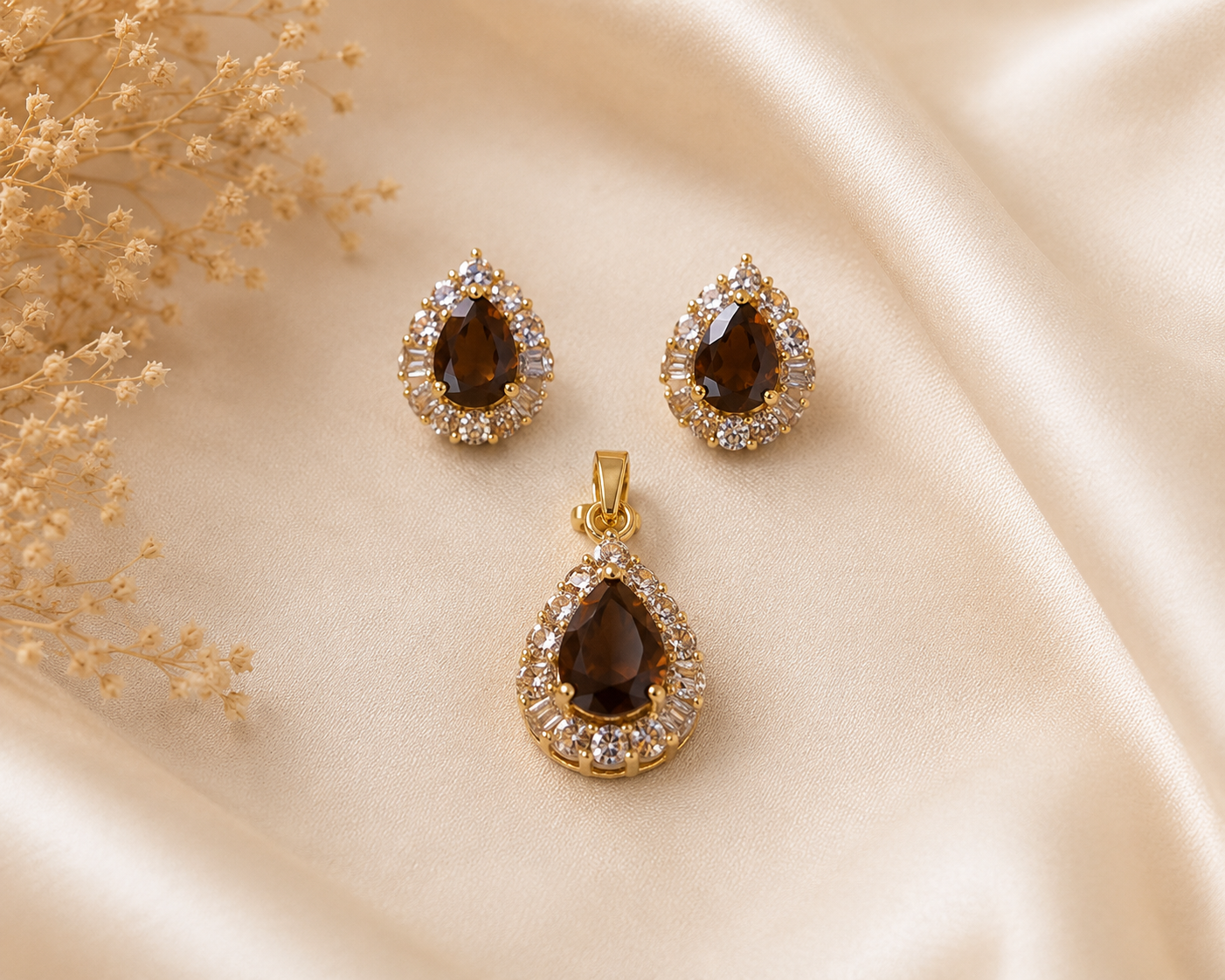 Elaris Amber Teardrop Set
