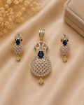 Royal Sapphire Crystal Pendant Set
