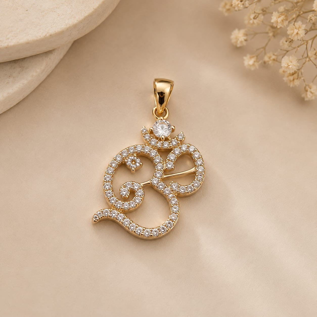 Divine Om Crystal Pendant