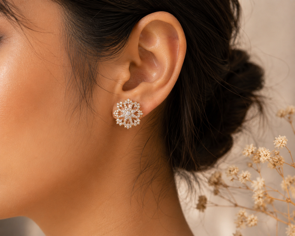 Snowflake Luxe Crystal Stud Earrings