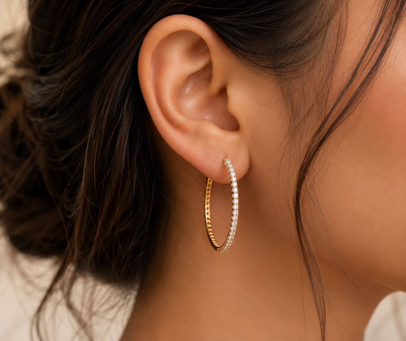 Aurora Crystal Hoop Earrings