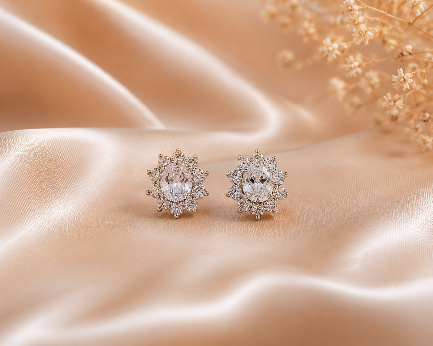 Elara Crystal Bloom Studs