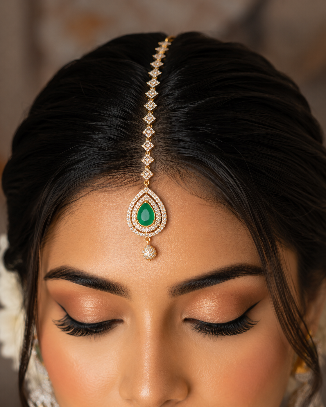 Emerald Royale Maang Tikka