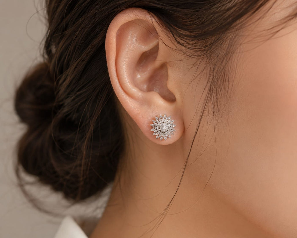 Aurelia Snowburst Stud Earrings