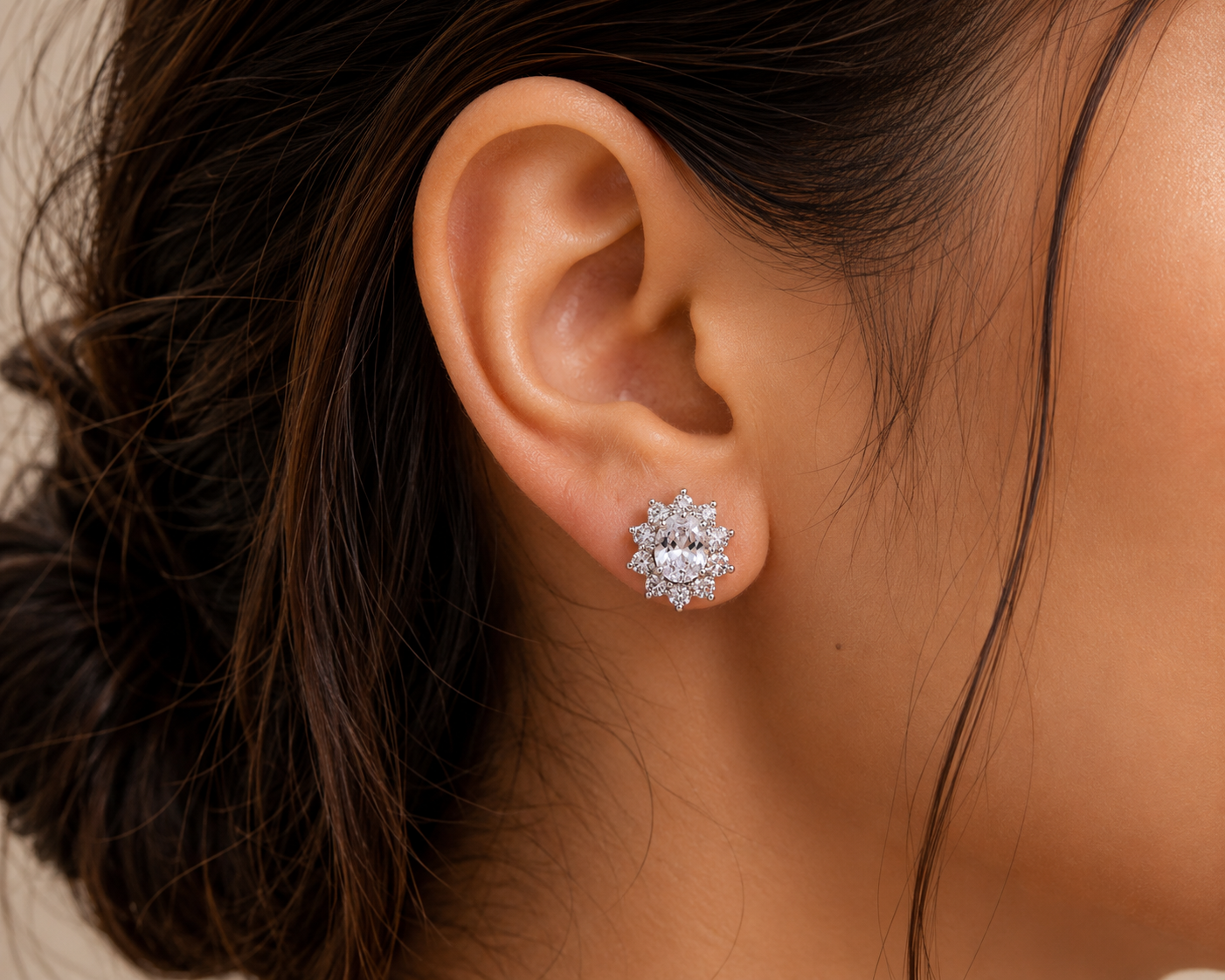 Elara Crystal Bloom Studs