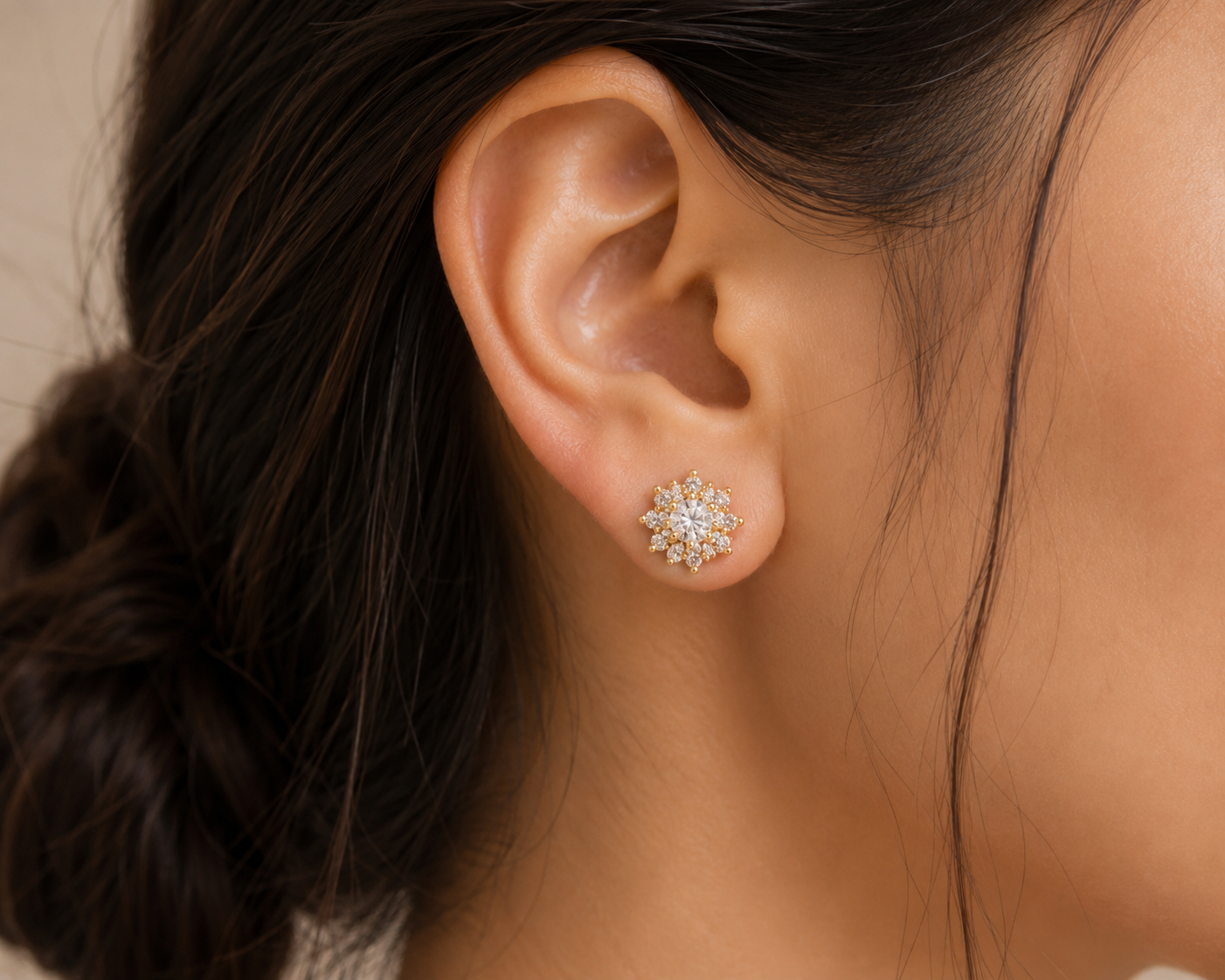 Celestia Bloom Crystal Stud Earrings