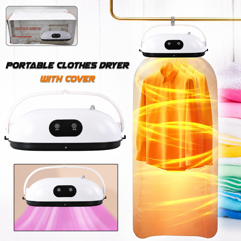 Portable Mini Clothes Dryer | Foldable Travel Drying Machine
