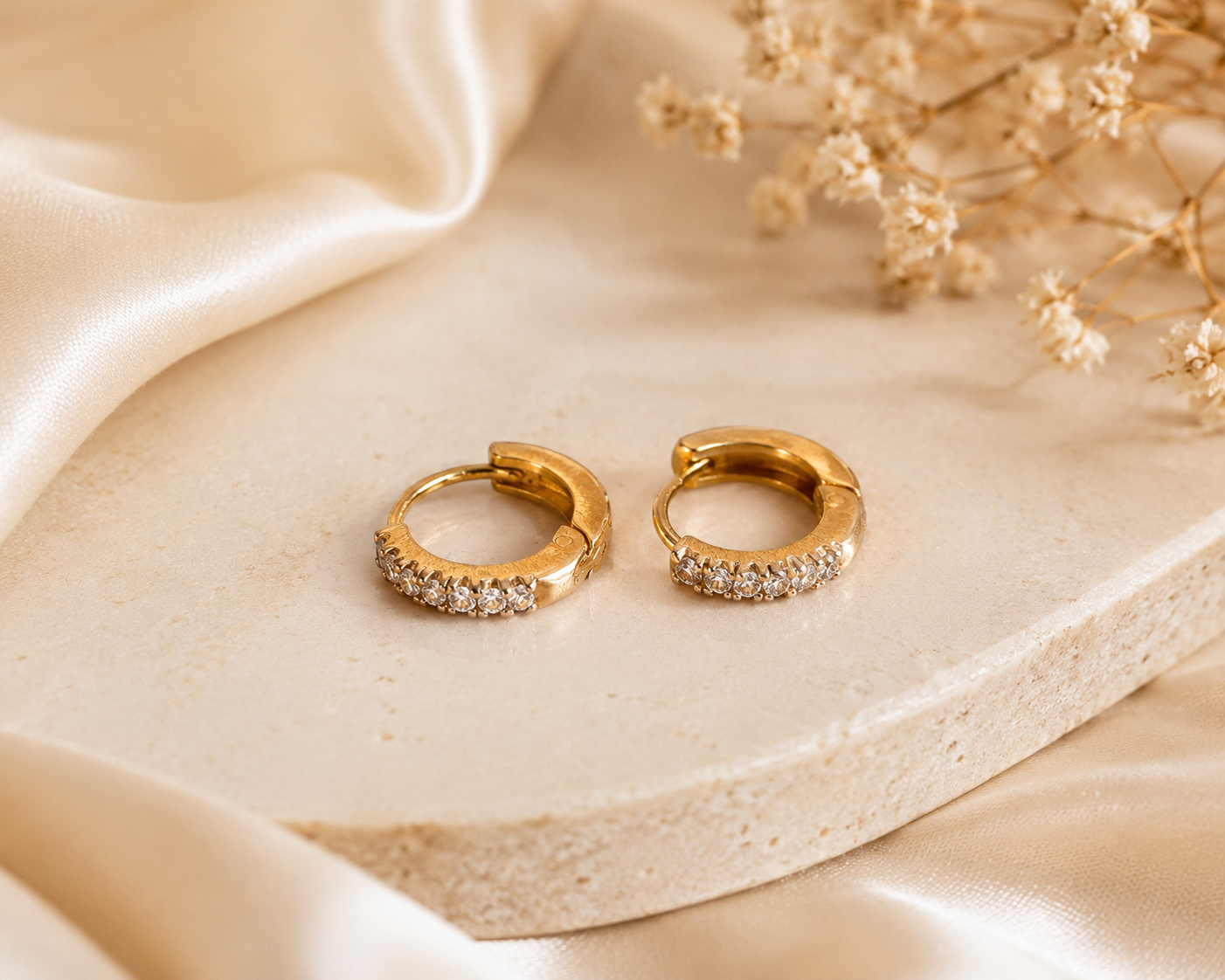 Aurora Spark Huggie Hoop Earrings