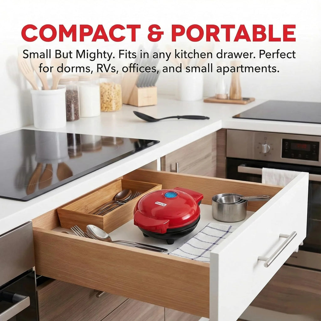 Mini Waffle Maker | Non-Stick Breakfast & Snack Maker