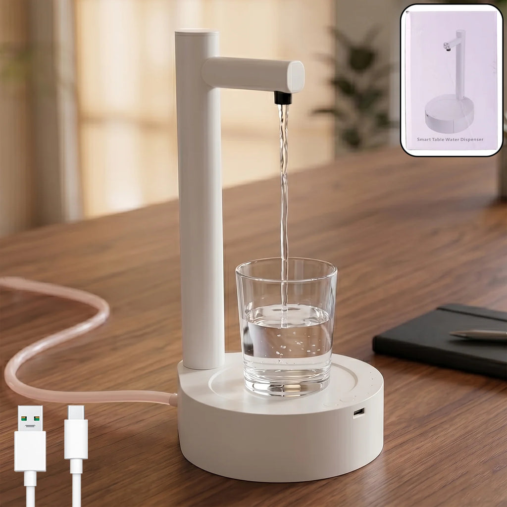 USB Rechargeable Desktop Water Dispenser | One-Touch Portable Water Pump