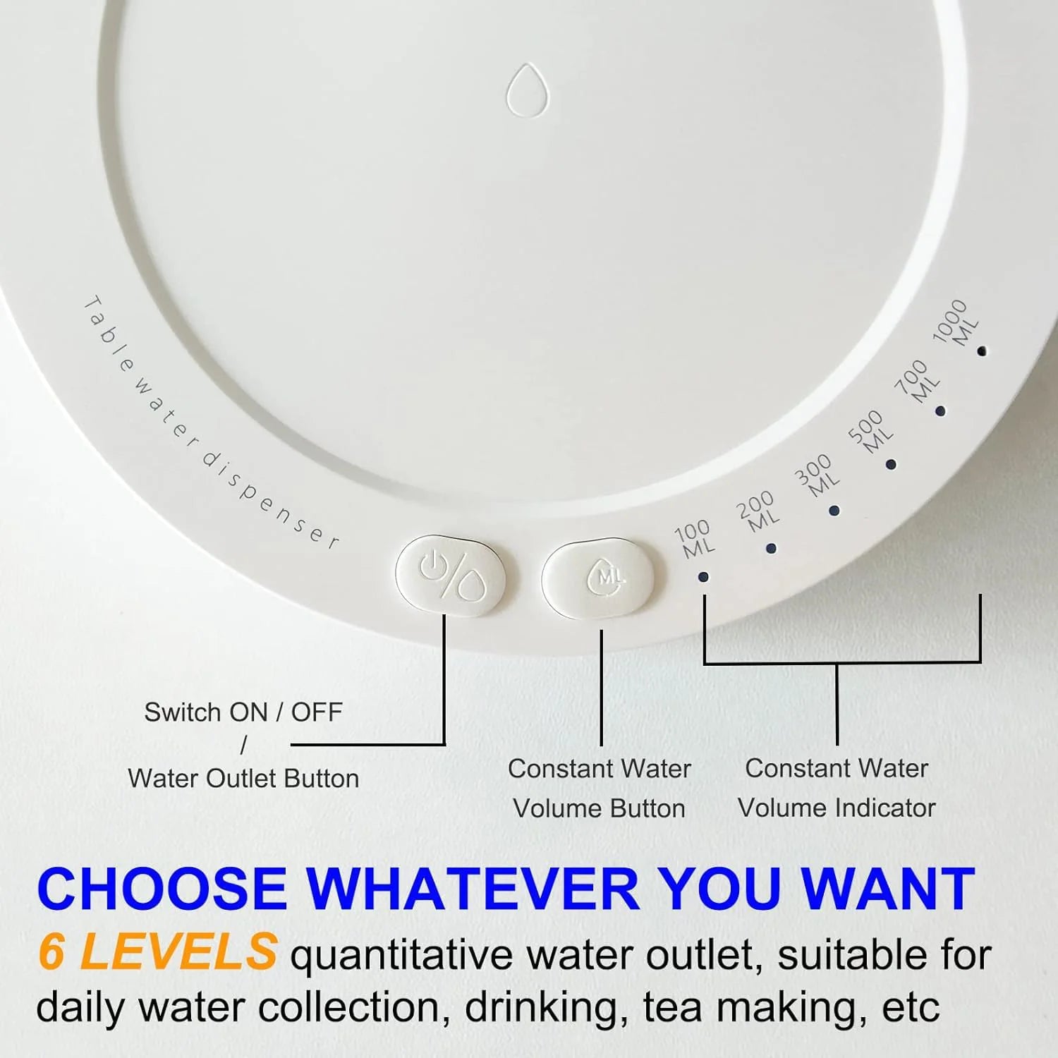 USB Rechargeable Desktop Water Dispenser | One-Touch Portable Water Pump