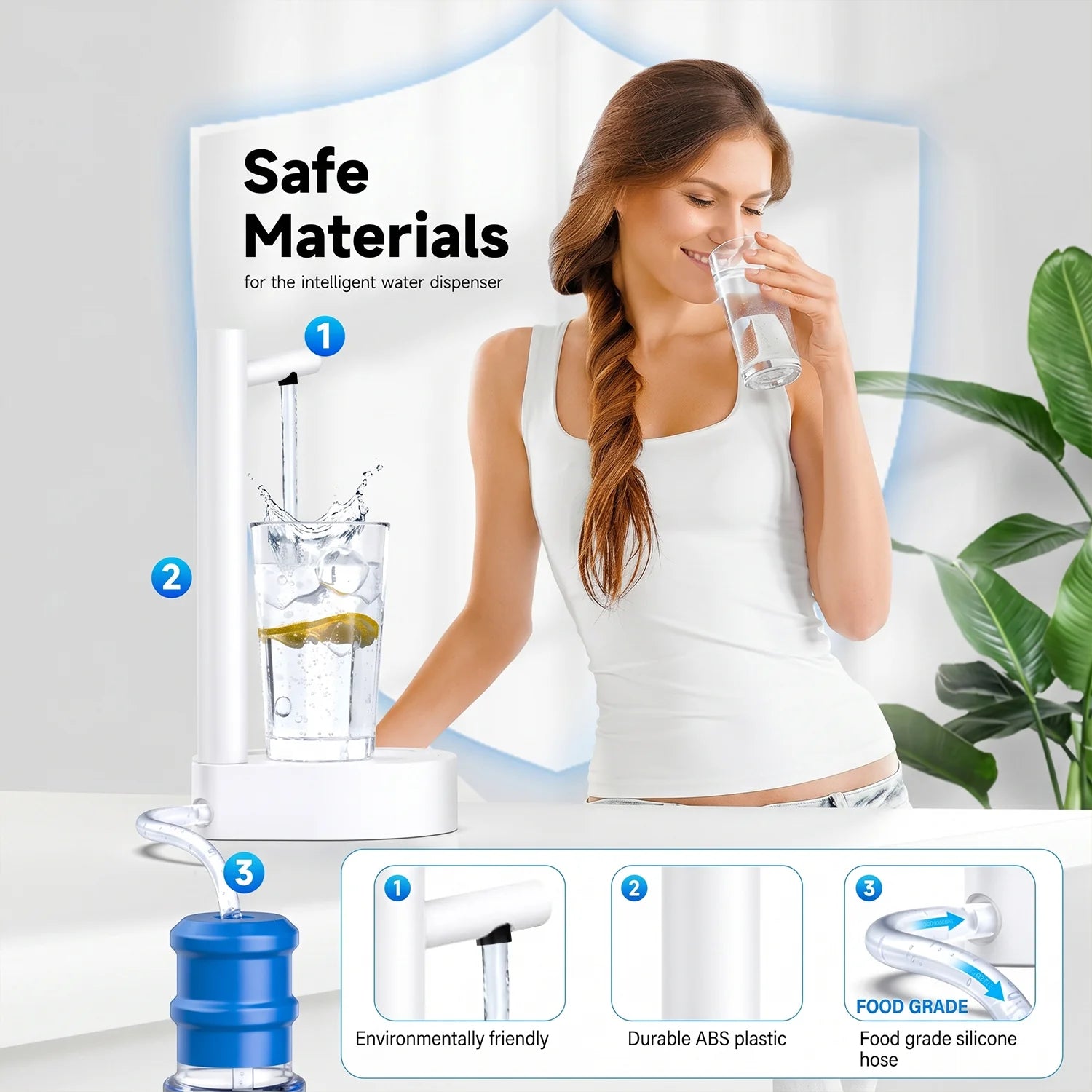 USB Rechargeable Desktop Water Dispenser | One-Touch Portable Water Pump