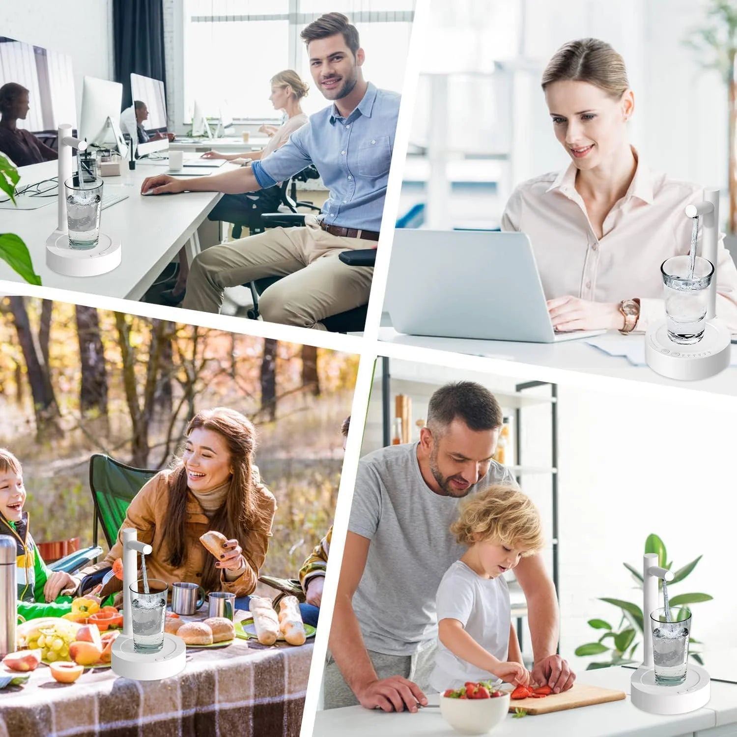 USB Rechargeable Desktop Water Dispenser | One-Touch Portable Water Pump