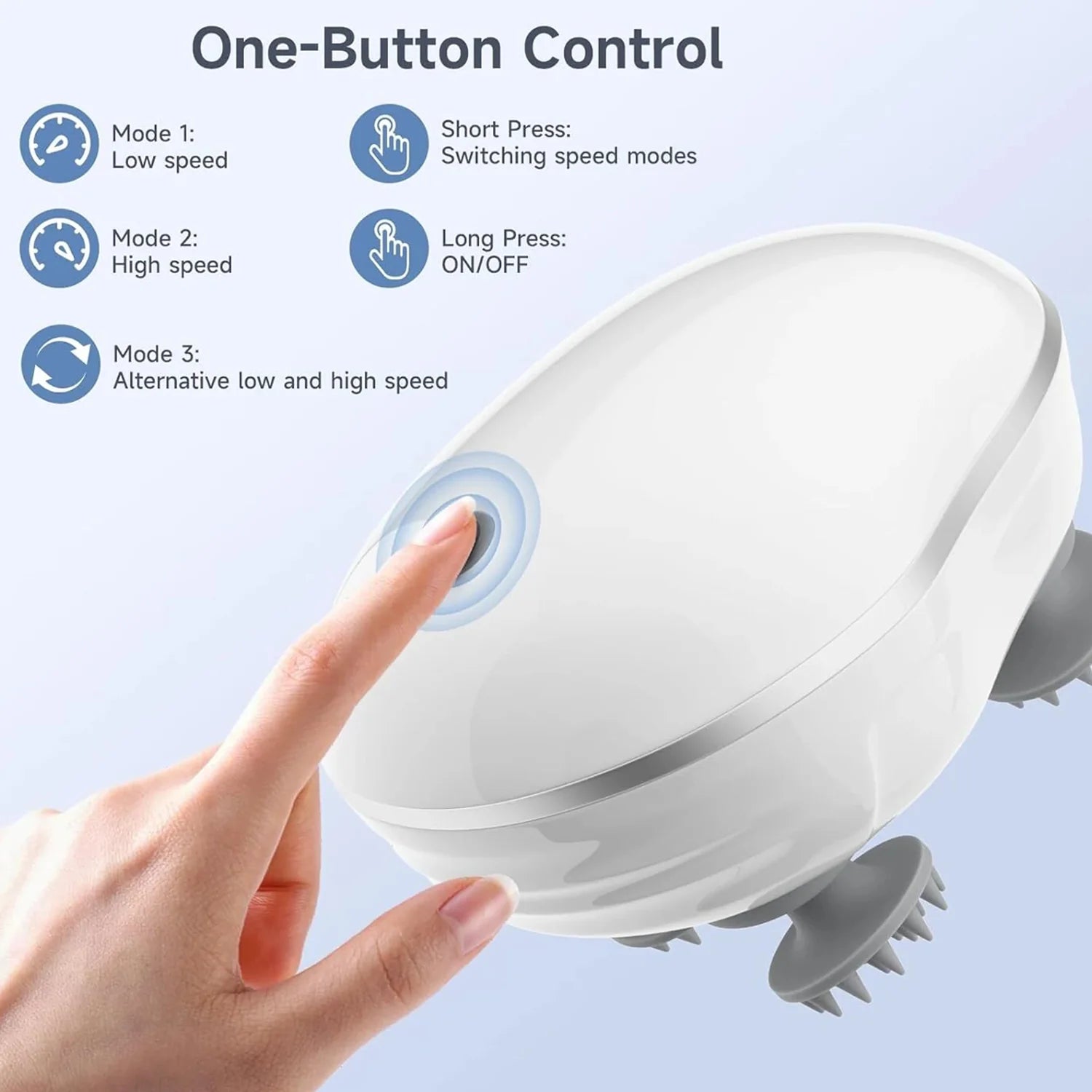 Electric Scalp & Body Massager | Rechargeable Handheld Massage Brush