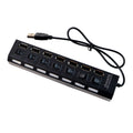 7-Port USB 2.0 Hub with Individual On/Off Switches