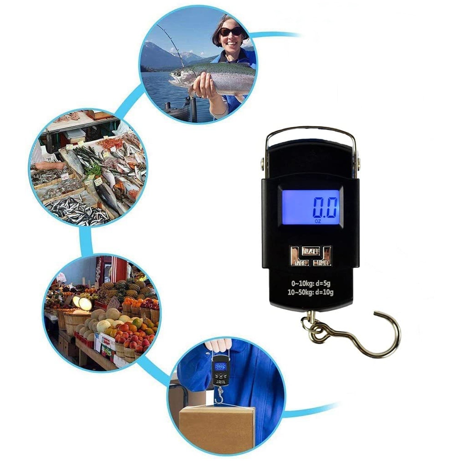 Portable Digital Luggage Weighing Scale | 50kg Hanging Weight Scale
