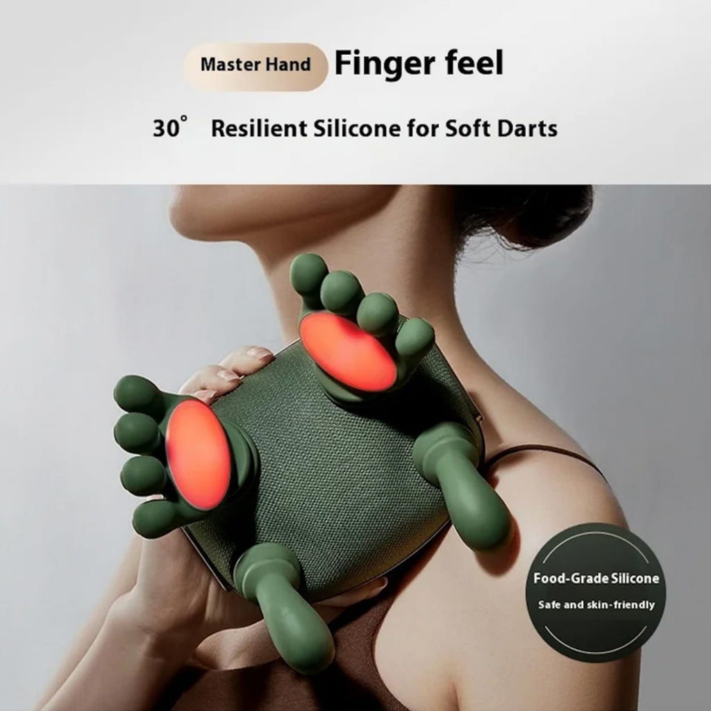 Rechargeable Neck & Shoulder Massager | Heating Kneading Massage Belt