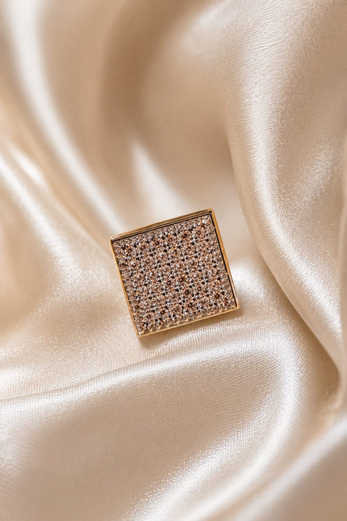Aurelia Pavé Square Studs