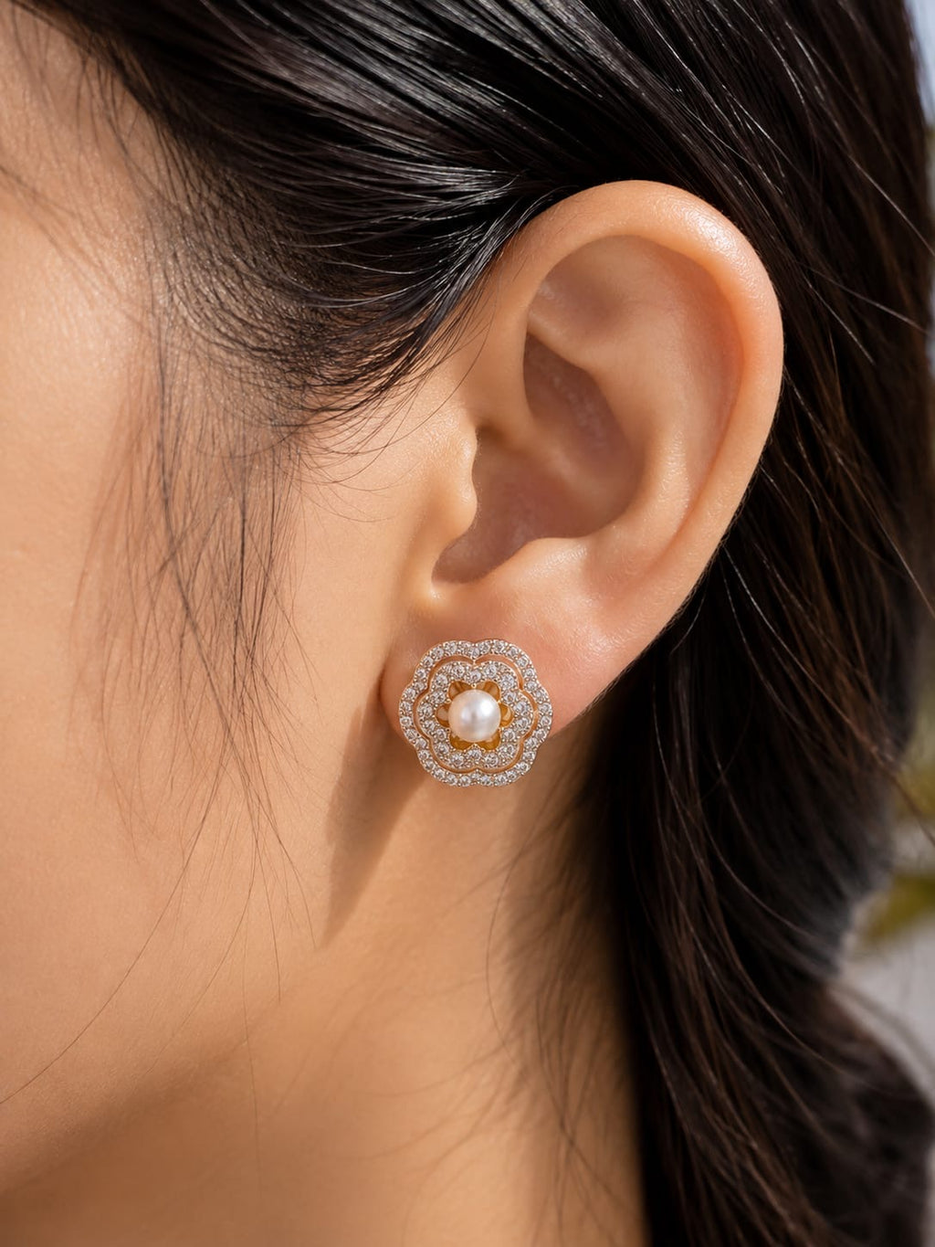 Pearl Blossom Luxe Stud Earrings