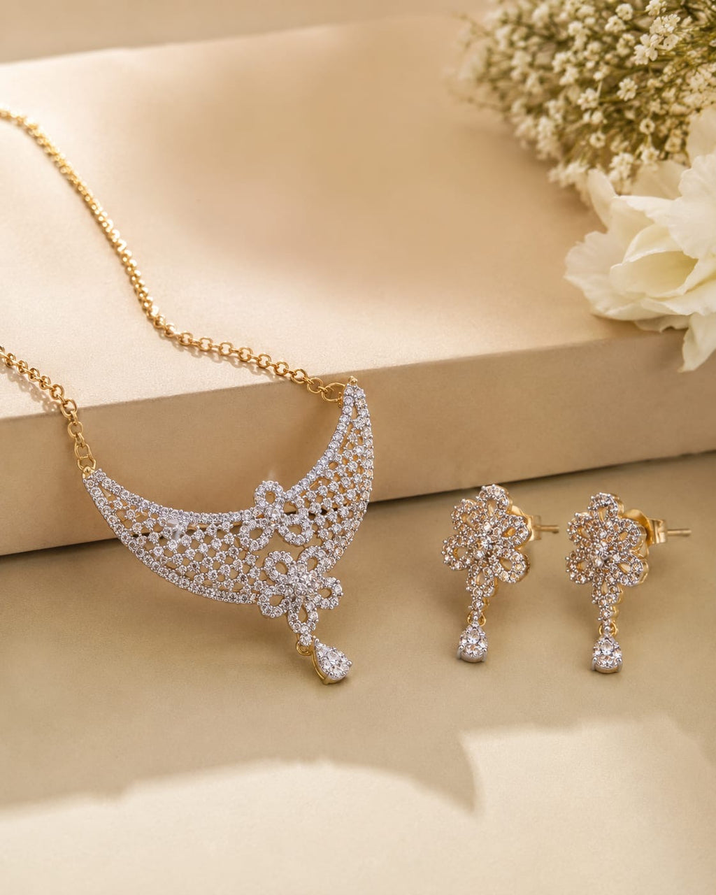 Lunara Crescent Crystal Set
