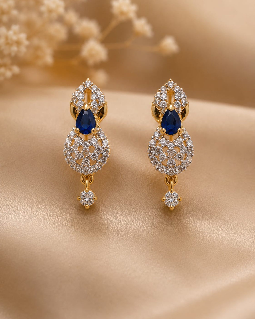 Royal Sapphire Crystal Pendant Set