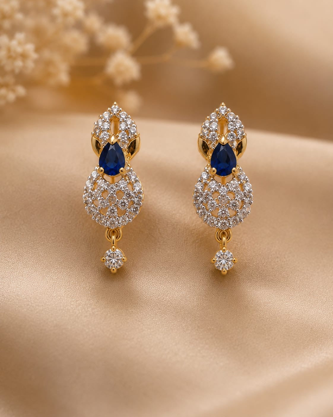 Royal Sapphire Crystal Pendant Set