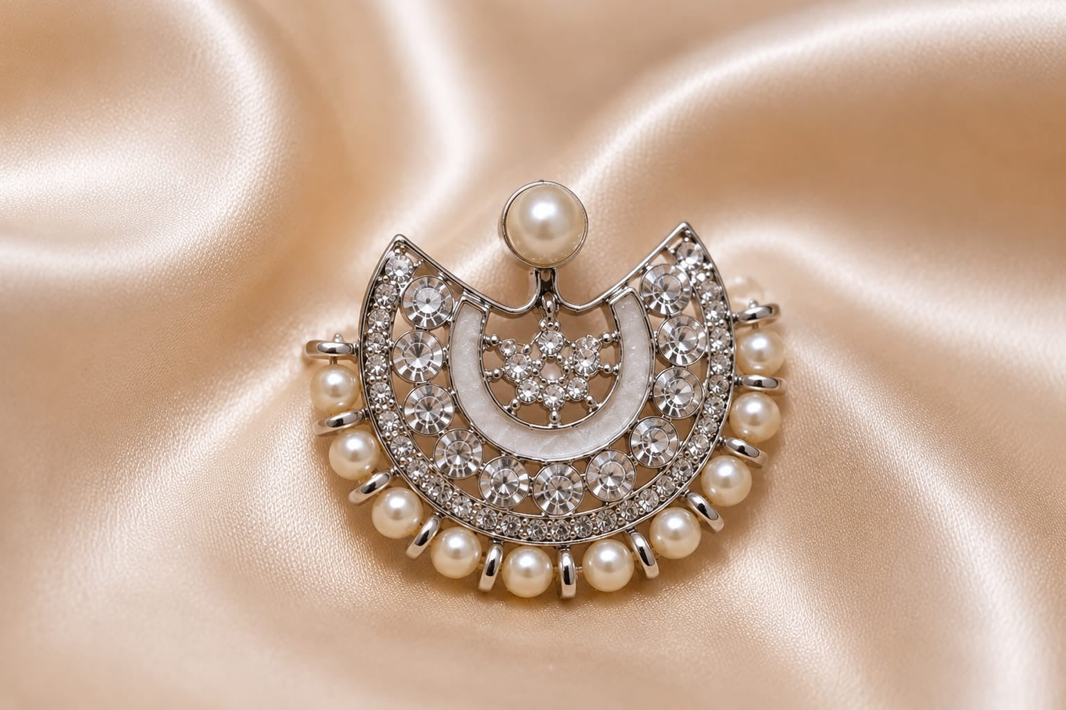 Pearl Crescent Heritage Earrings