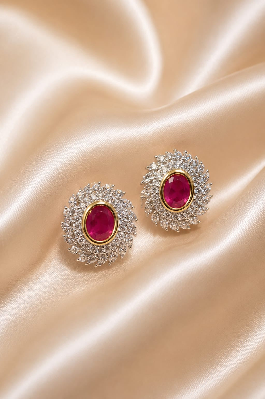 Roséa Crimson Halo Studs