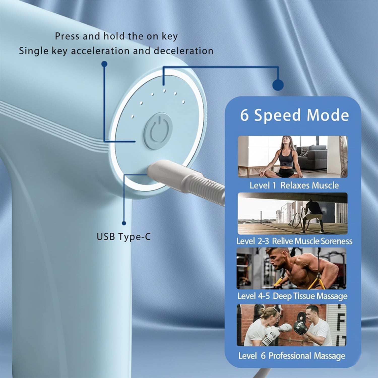 Electric Massage Gun | Handheld Deep Tissue Muscle Massager