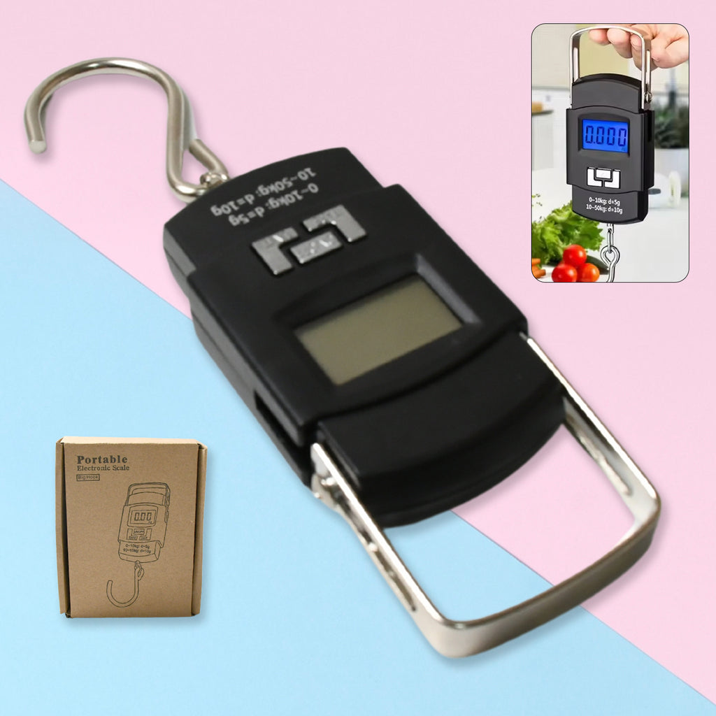 Portable Digital Luggage Weighing Scale | 50kg Hanging Weight Scale