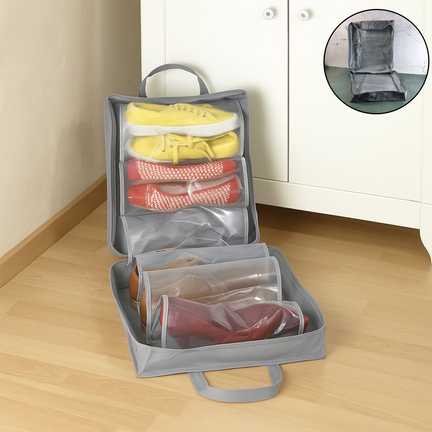 Travel Shoe Storage Bag | Waterproof Organizer for 3 Pairs